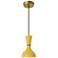 Clare 7" Wide Modern Brass Finish Pendant with Sunset Shade