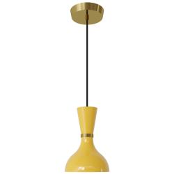 Clare 7" Wide Modern Brass Finish Pendant with Sunset Shade