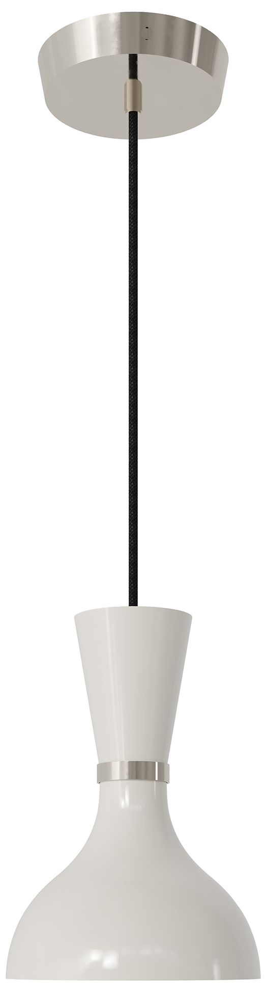 Clare 7" Wide Polished Nickel Finish Pendant with Lily Shade Made to Order