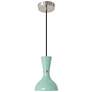 1_Clare 7" Wide Polished Nickel Finish Pendant with Mint Shade