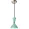 Clare 7" Wide Polished Nickel Finish Pendant with Mint Shade