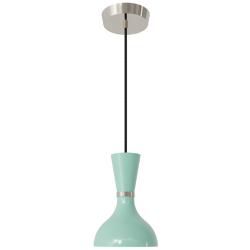 Clare 7" Wide Polished Nickel Finish Pendant with Mint Shade