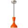 Clare 7" Wide Polished Nickel Finish Pendant with Pumpkin Shade