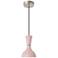 Clare 7" Wide Polished Nickel Finish Pendant with Rose Water Shade