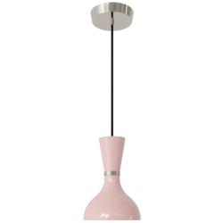 Clare 7" Wide Polished Nickel Finish Pendant with Rose Water Shade