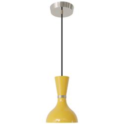 Clare 7" Wide Polished Nickel Finish Pendant with Sunset Shade