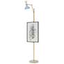 1_Clare 76" High Modern Brass Finish Floor Easel with Baby Blue/Lily Shade