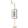 Clare 76" High Modern Brass Finish Floor Easel with Lily Shade