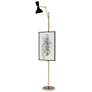 1_Clare 76" High Modern Brass Finish Floor Easel with Obsidian Shade