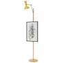 1_Clare 76" High Modern Brass Finish Floor Easel with Sunset Shade