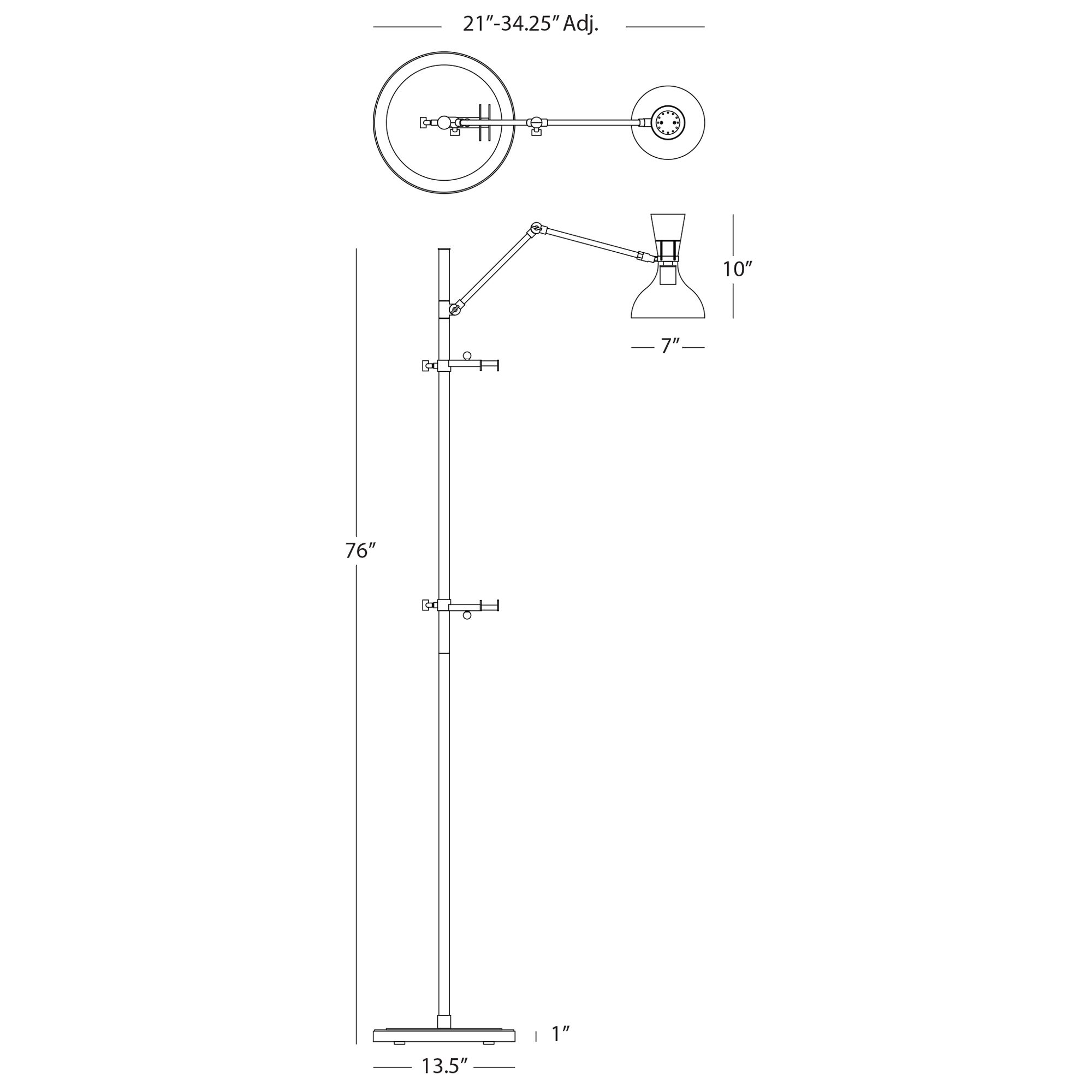 Image 2 Clare 76" High Modern Brass Floor Easel with Sugar Plum/Rose Water Shade more views