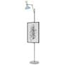 1_Clare 76" High Polished Nickel Finish Floor Easel with Baby Blue/Lily Shade