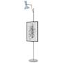 1_Clare 76" High Polished Nickel Finish Floor Easel with Baby Blue Shade