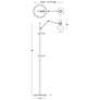2_Clare 76" High Polished Nickel Finish Floor Easel with Obsidian/Bone Shade more views