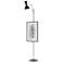 Clare 76" High Polished Nickel Finish Floor Easel with Obsidian Shade