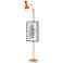 Clare 76" High Polished Nickel Finish Floor Easel with Pumpkin Shade