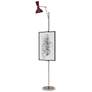 1_Clare 76" High Polished Nickel Finish Floor Easel with Sugar Plum Shade