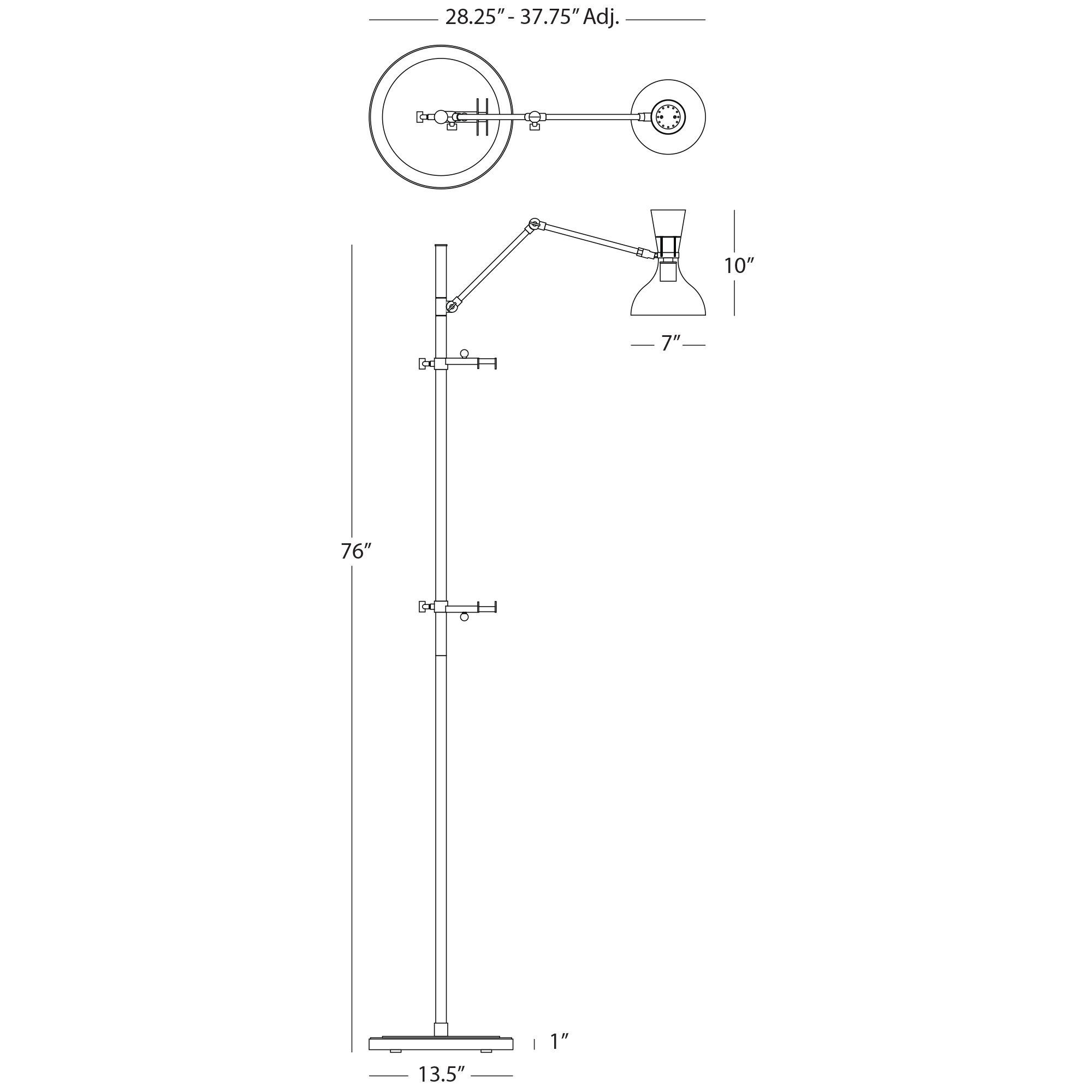 Image 2 Clare 76" High Polished Nickel Floor Lamp Easel with Mint/Lily Shade more views
