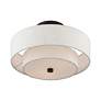 7_Claremont 13" Wide English Bronze Double Drum Ceiling Light more views