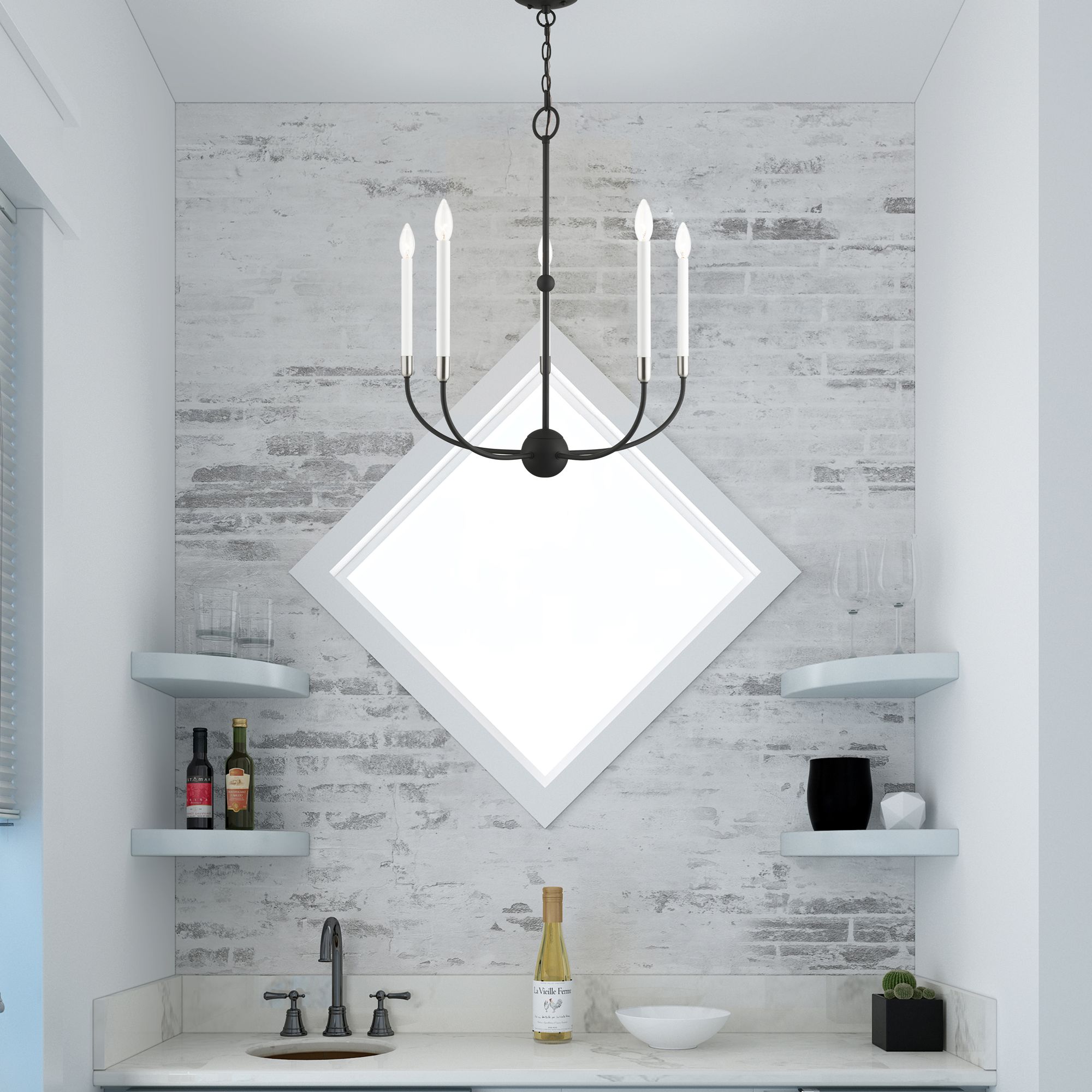Claremont 5 Light Black Chandelier