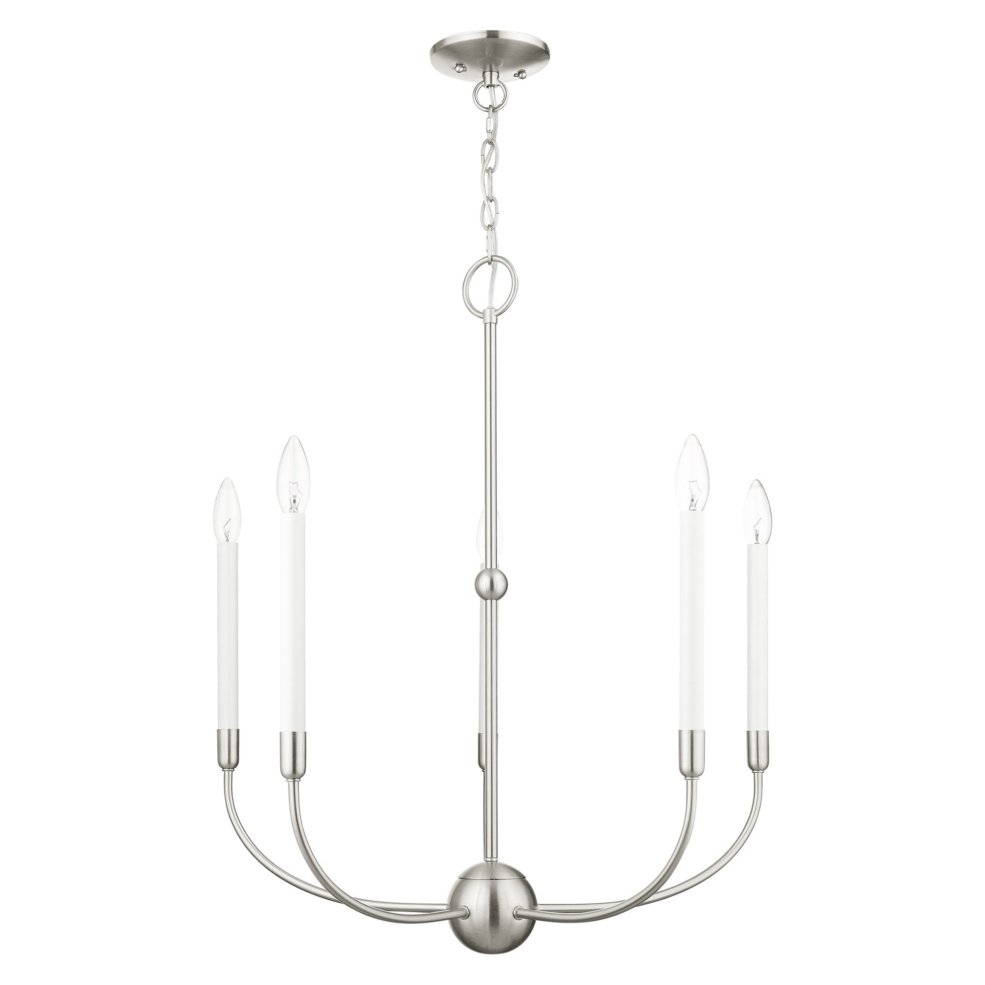 Image 4 Claremont 5 Light Brushed Nickel Chandelier more views