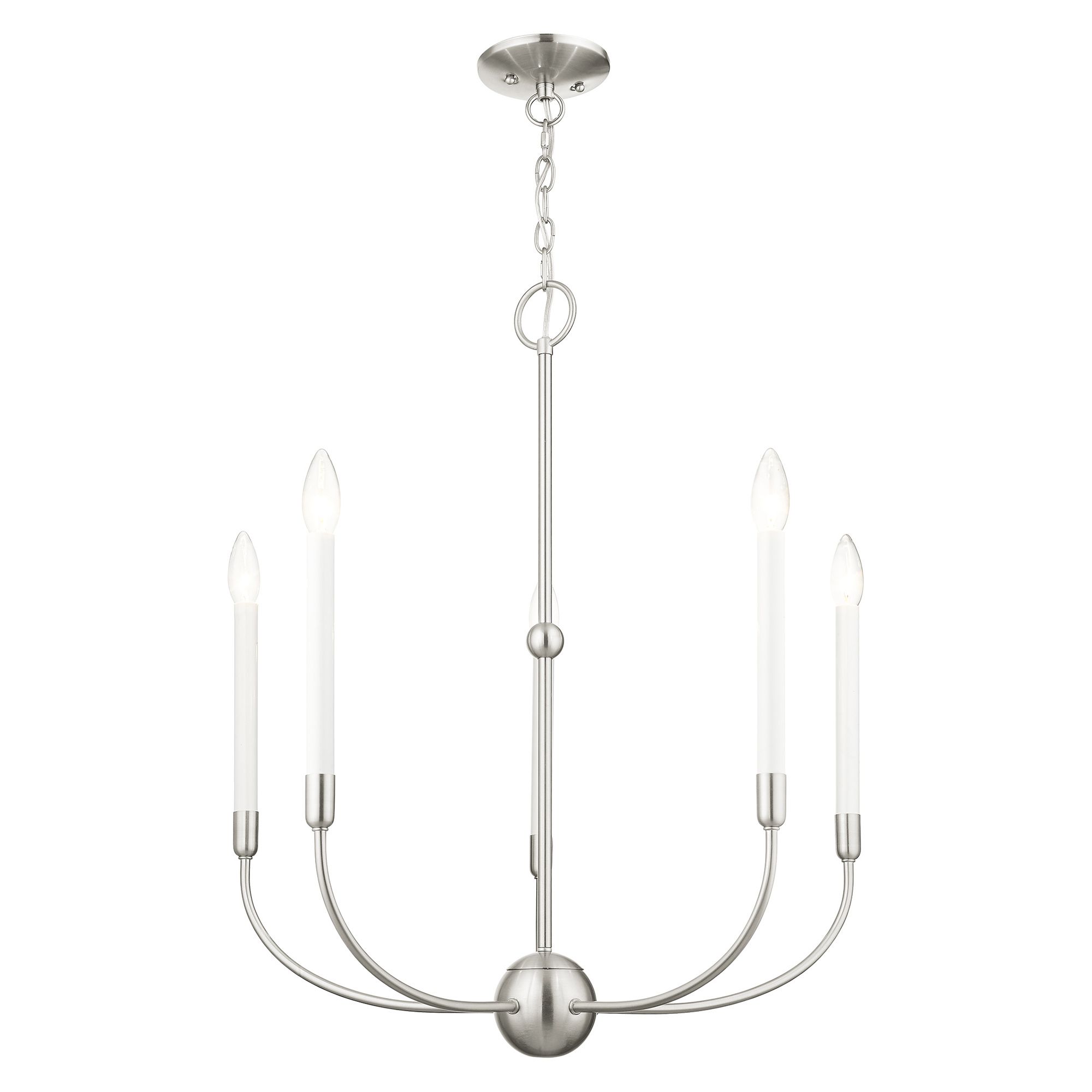 Image 5 Claremont 5 Light Brushed Nickel Chandelier more views
