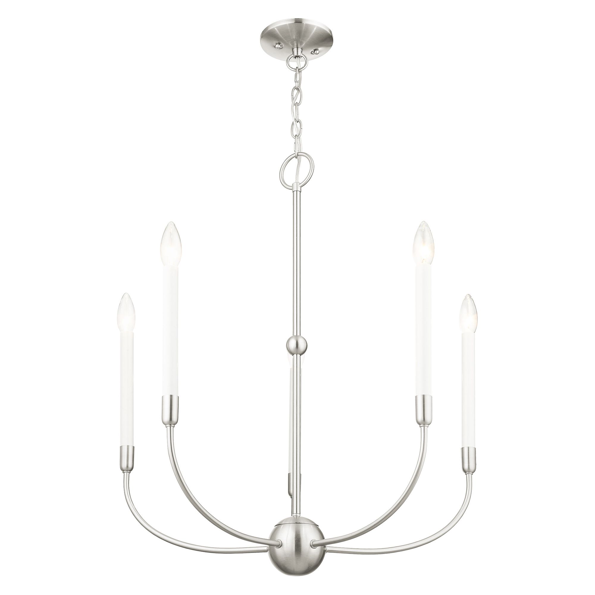 Image 6 Claremont 5 Light Brushed Nickel Chandelier more views
