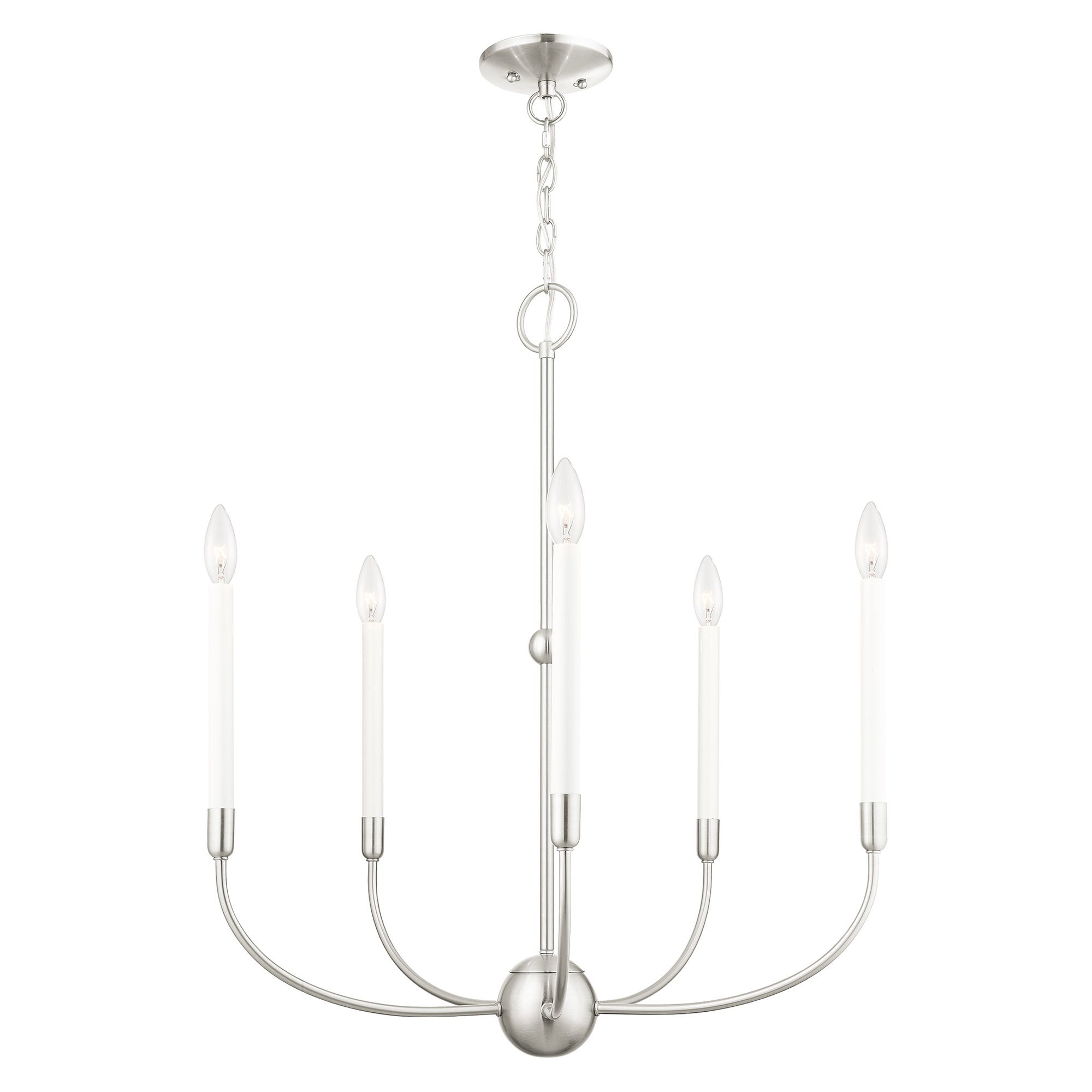 Image 7 Claremont 5 Light Brushed Nickel Chandelier more views