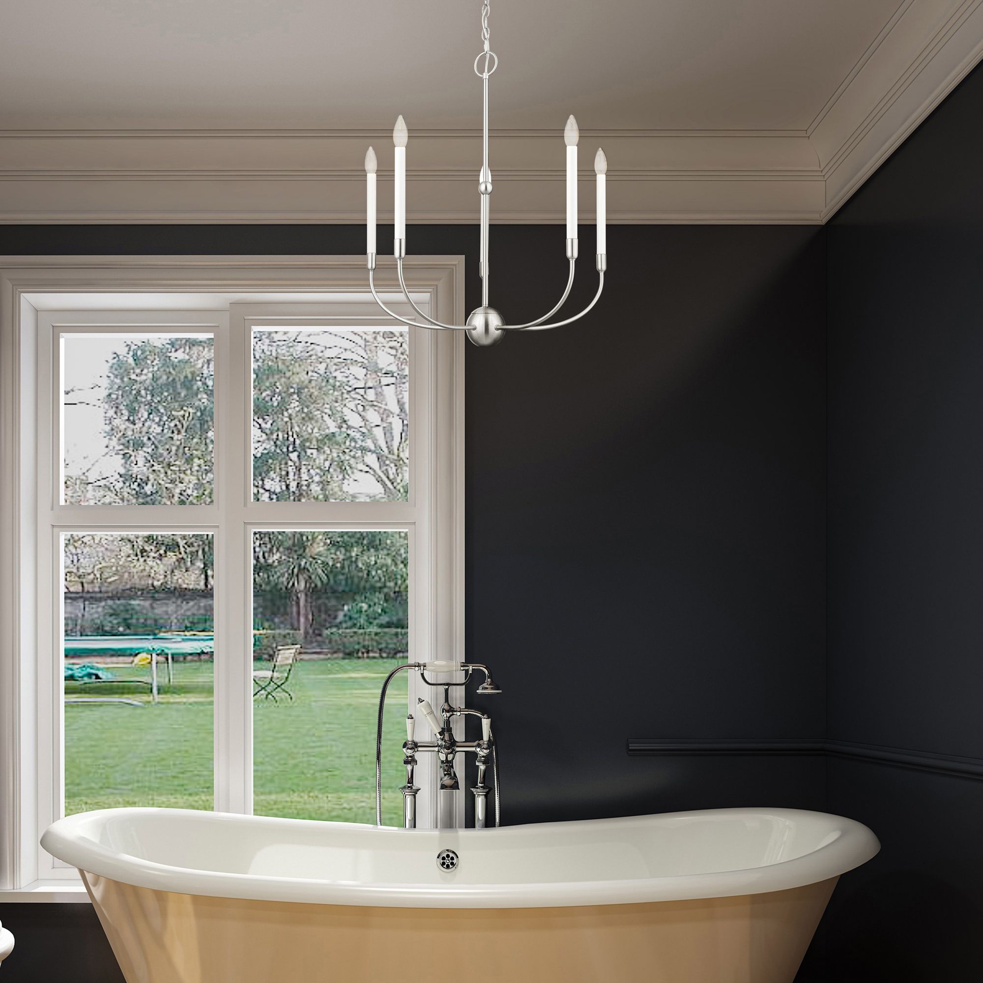 Claremont 5 Light Brushed Nickel Chandelier