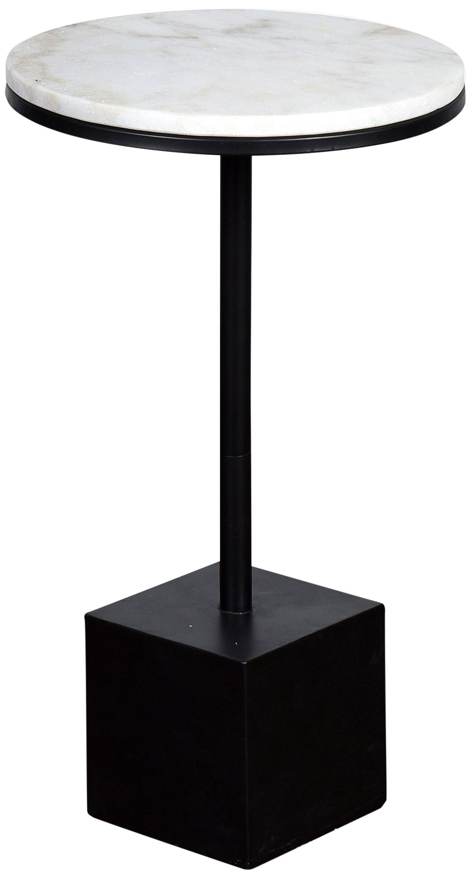 black round pedestal side table