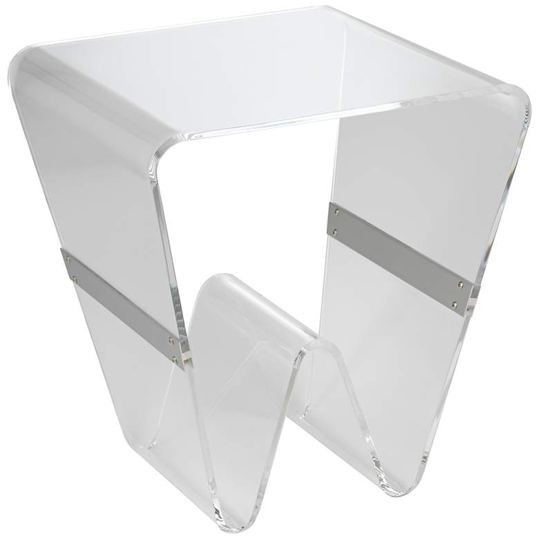 Image 1 Clarence Clear Magazine Rack Accent Table