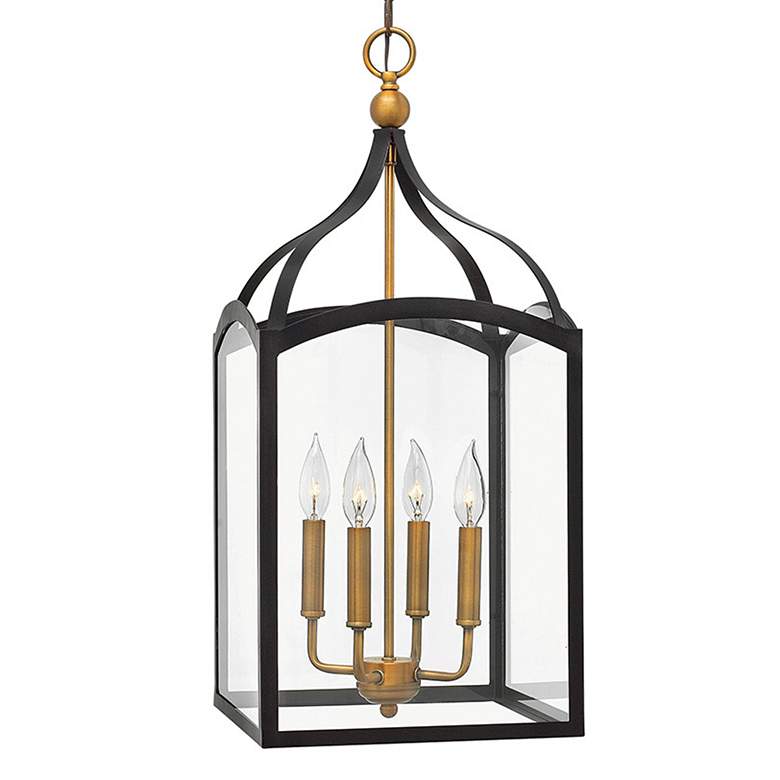 Image 2 Clarendon 12" Wide Bronze and Brass 4-Light Mini Pendant more views