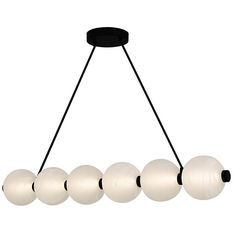 Image 1 Clarendon Integrated LED Matte Black Linear Chandelier