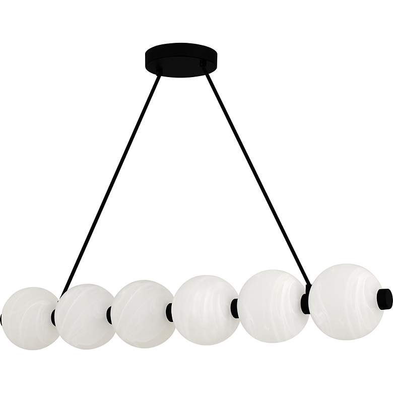 Image 2 Clarendon Integrated LED Matte Black Linear Chandelier more views