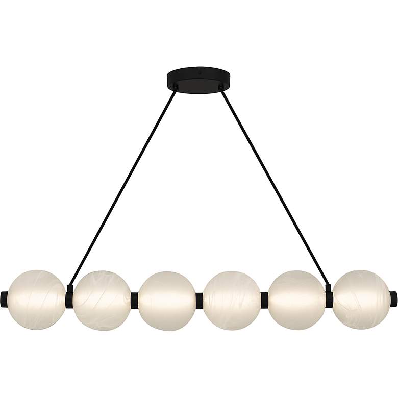 Image 3 Clarendon Integrated LED Matte Black Linear Chandelier more views