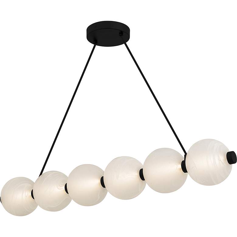 Image 4 Clarendon Integrated LED Matte Black Linear Chandelier more views