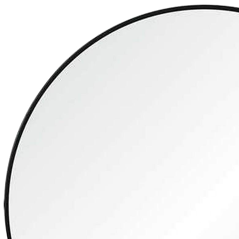 Image 3 Claribel Black Powder-Coated Iron 30 inch Round Wall Mirror more views