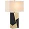 Clarice Brass and Black Rectangular Table Lamp