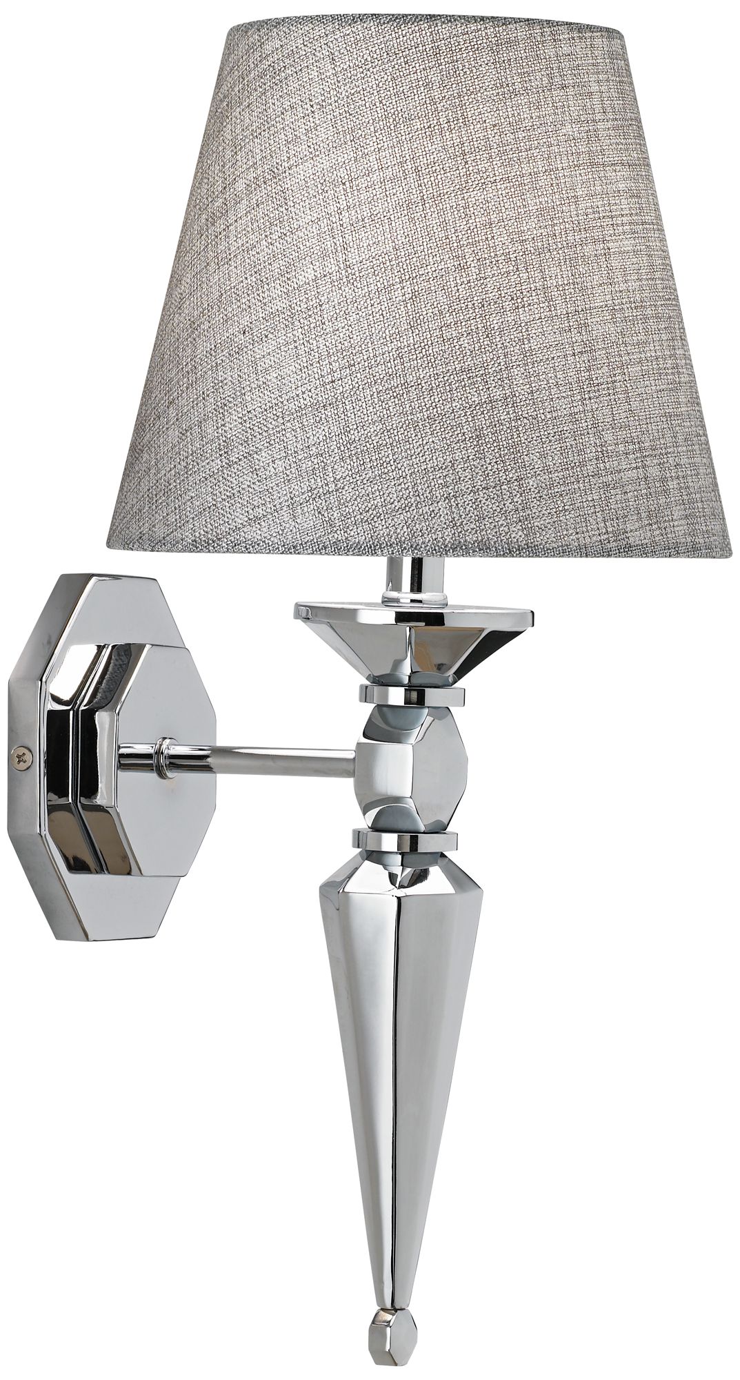 chrome sconce with shade