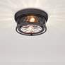 2_Clarion 12" Wide Bronze 2-Light Ceiling Light