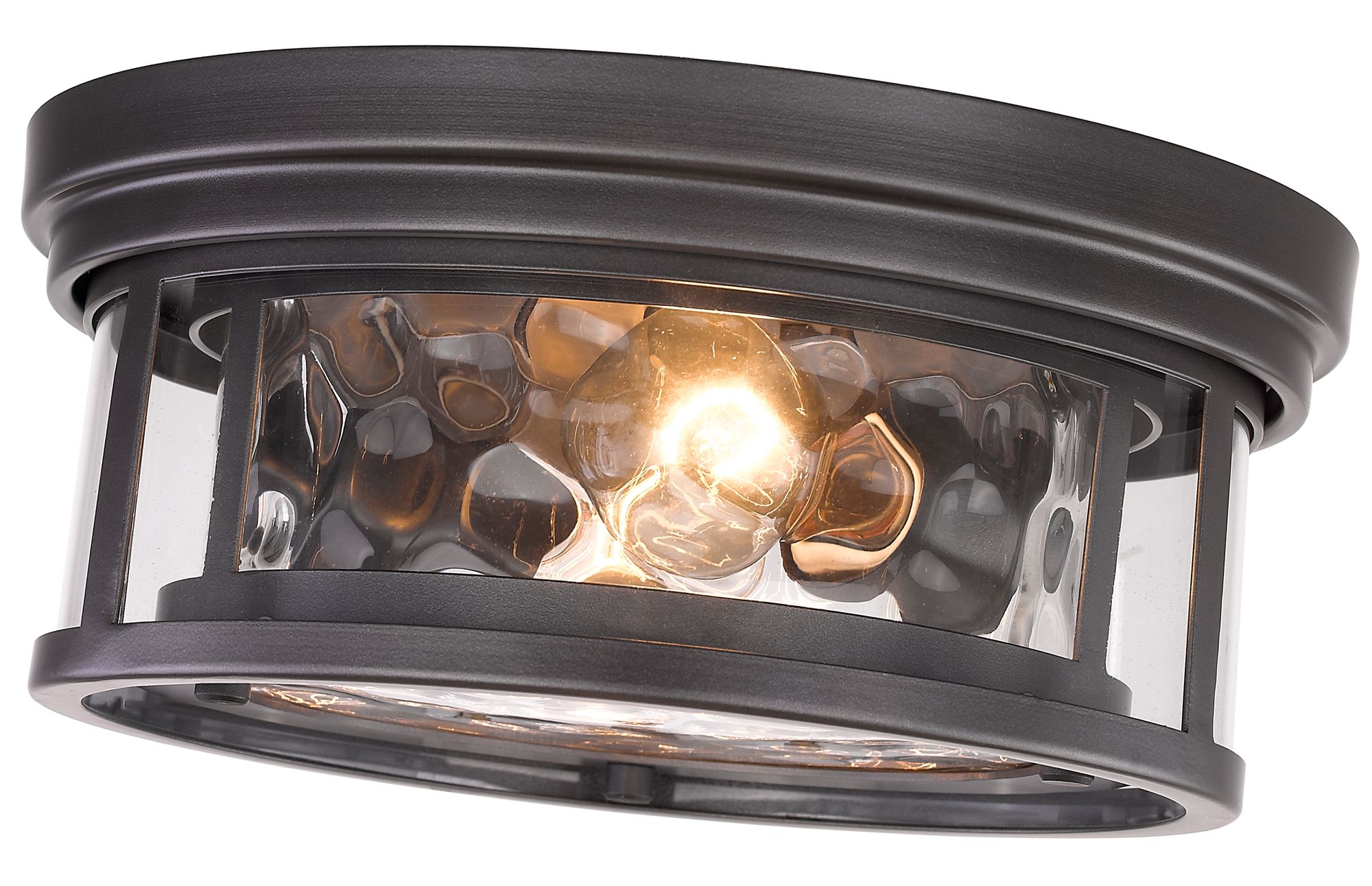 Clarion 12" Wide Bronze 2-Light Ceiling Light in scene