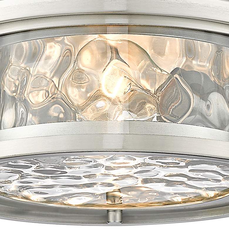 Image 4 Clarion 12" Wide Brushed Nickel 2-Light Ceiling Light more views