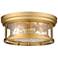 Clarion 12" Wide Olde Brass Ceiling Light