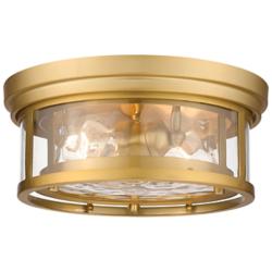 Clarion 12" Wide Olde Brass Ceiling Light