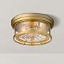 1_Clarion 12" Wide Olde Brass Ceiling Light