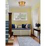 4_Clarion 12" Wide Olde Brass Ceiling Light more views