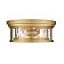 5_Clarion 12" Wide Olde Brass Ceiling Light more views