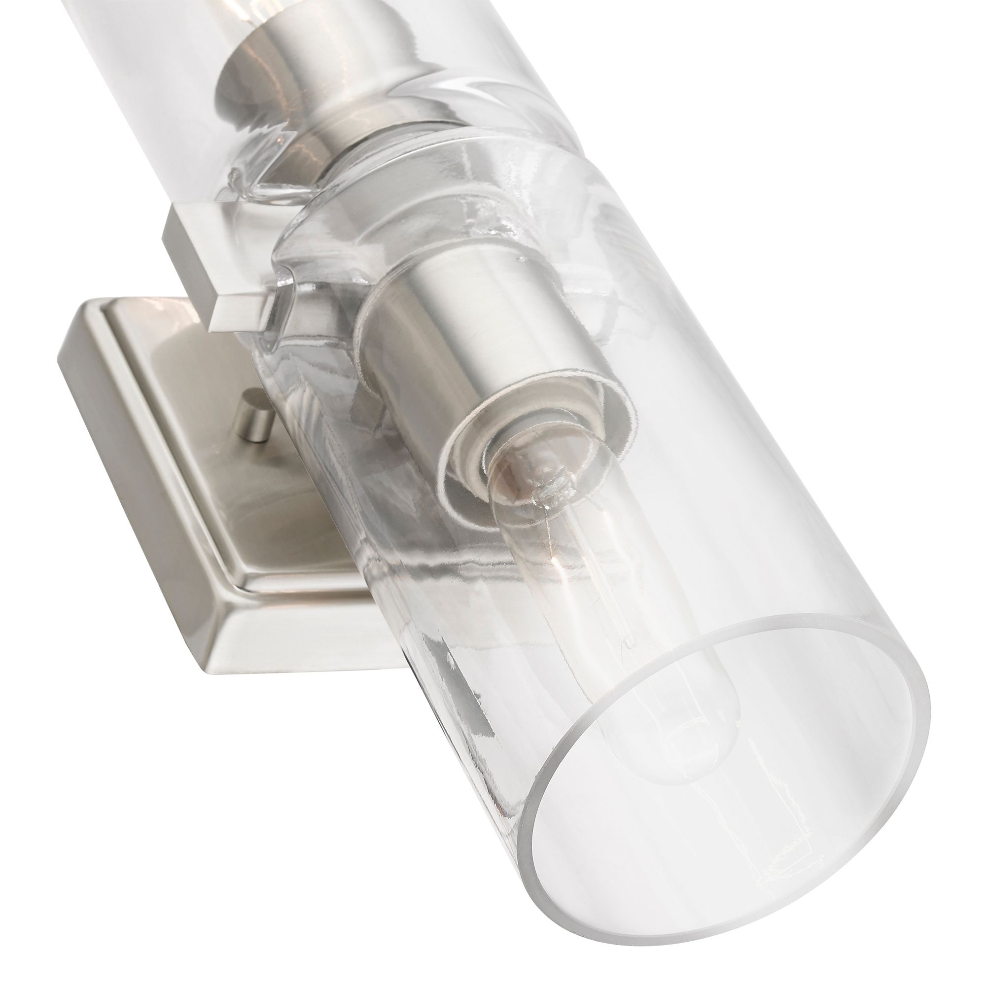 Clarion 15" High Brushed Nickel 2-Light Wall Sconce