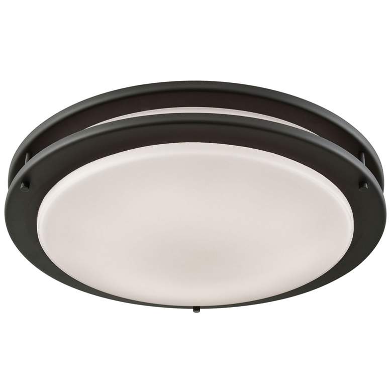 Image 1 Clarion 15" Wide 1-Light Flush Mount - Oil Rubbed Bronze