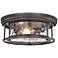 Clarion 16" Wide Bronze 3-Light Ceiling Light